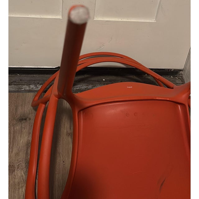 Kartell Masters Arm Chair by Philippe Starck and Eugeni Quitllet- Orange For Sale In New York - Image 6 of 11