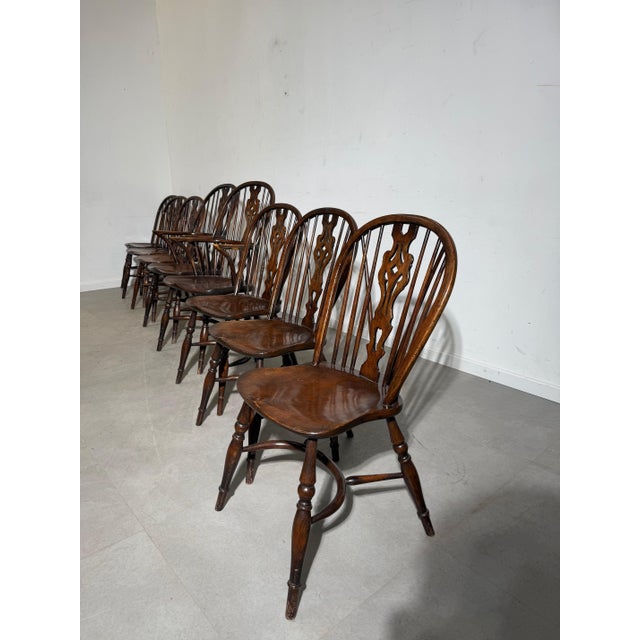 Antique Windsor Chairs in Wood, Set of 8 For Sale - Image 10 of 10