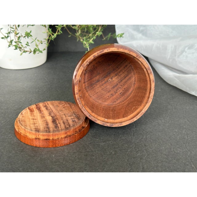Decorative Hand Turned Wooden Box With Lid For Sale In New York - Image 6 of 12