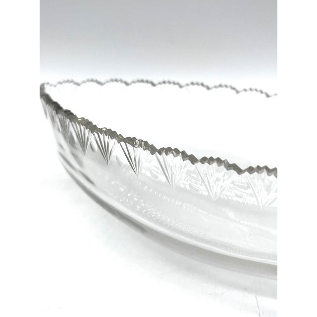 Antique Art Deco Silver-Plated Jardinière with Crystal Insert from WMF, Germany, 1930s For Sale - Image 16 of 18