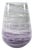 Swirled Smoke and Aubergine Torpedo Glass Vase- Short For Sale