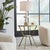This elegant marble top and textural metal base create a dynamic combo! This table is crafted with a solid chiseled iron...