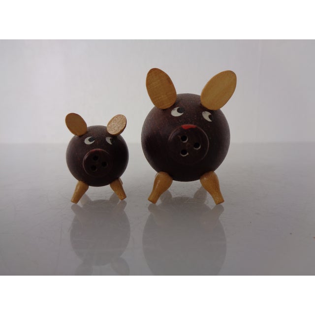 Danish salt and pepper shakers made of teak.