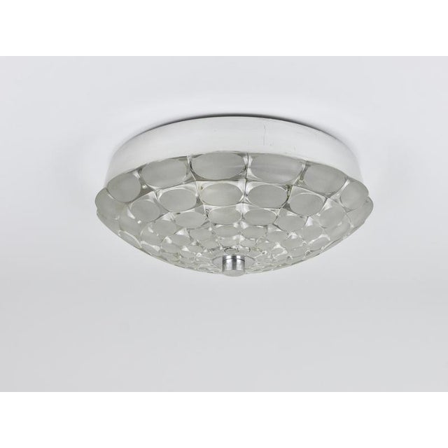 Large Round Op Art Glass Flush Mount from Peill & Putzler, 1970s For Sale - Image 9 of 17