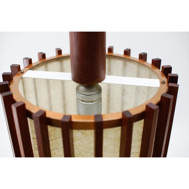 Mid-Century Modern Scandinavian Ceiling Lamps in Teak Wood and Copper, 1960s, Set of 2 For Sale - Image 15 of 16