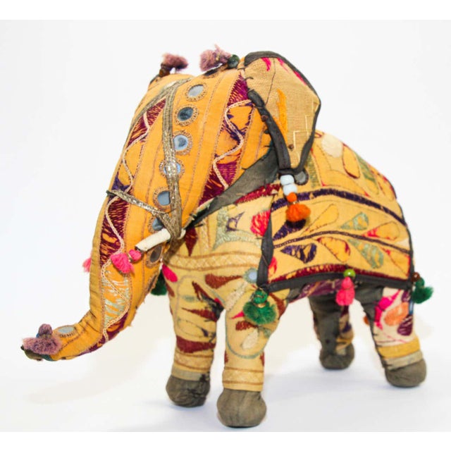 Anglo Raj Vintage Hand-Crafted Stuffed Cotton Embroidered Elephant ...