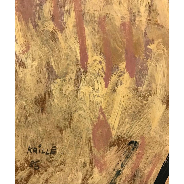 Contemporary Jean Krillé, Landscape as Far as the Eye Can See, No. 6, Oil on Wood For Sale - Image 3 of 7