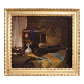 Italian Artist, Still Life Composition, 19th Century, Oil Painting on Canvas, Framed For Sale