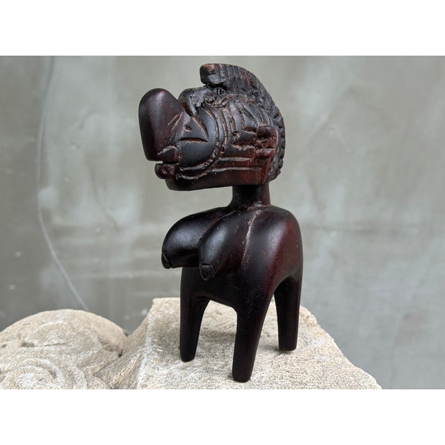 Vintage African Hand-Carved Wood Baga Style Fertility Figure, 1950s For Sale - Image 4 of 18