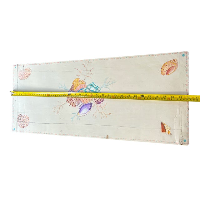 Early 20th Century Hand-Painted Large Seed Box With Seashell and Coral Motif For Sale - Image 9 of 11