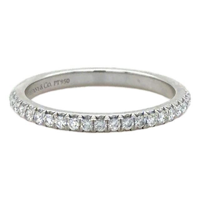 Tiffany & Co. Soleste 0.17 CTTW Diamond Band, Platinum, Size 6 For Sale