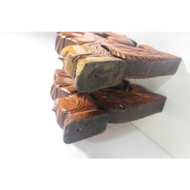 Antique Carved Wood Shelf Brackets Corbels Female Ship Figurehead Large Heavy, a Pair For Sale - Image 10 of 16