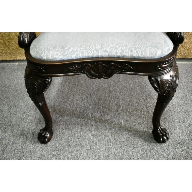 Carved Mahogany Armchair Antique Queen Anne Georgian Shell Motif Accent For Sale In Philadelphia - Image 6 of 13