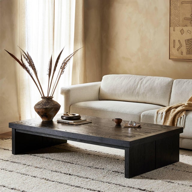 Four Hands Warby Coffee Table - Worn Black Veneer For Sale In Austin - Image 6 of 11