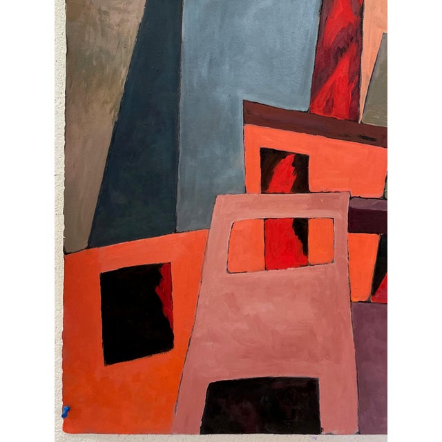 2020s “Cityscape #3” Abstract Oil Painting by Mary Alice Copp For Sale - Image 5 of 5