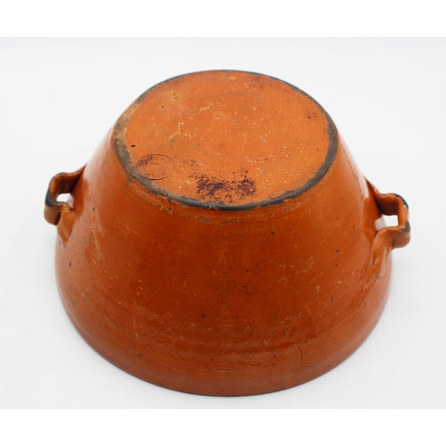 Pumpkin Circa 1930s American Ben Owen I Large Pottery Covered Bowl For Sale - Image 8 of 9
