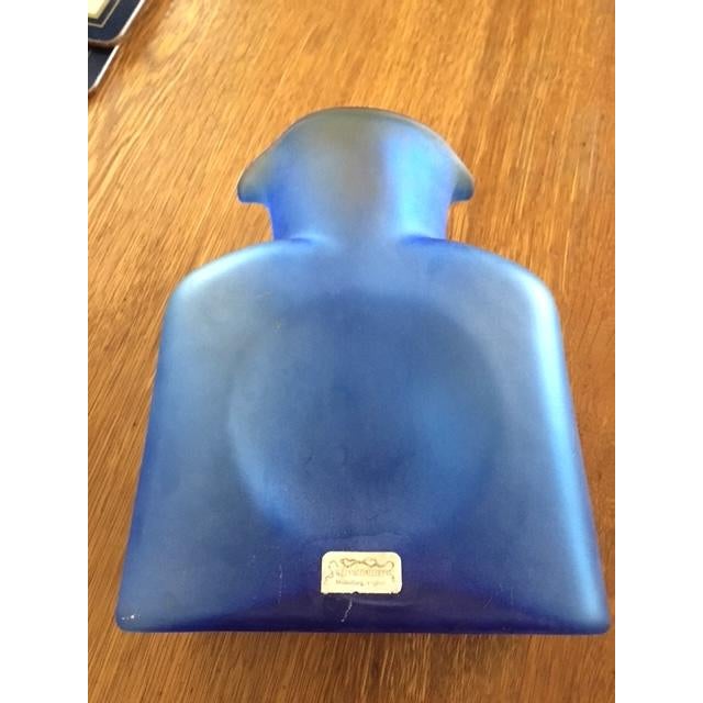 Blue Blenko Water Pitcher Frosted Blue For Sale - Image 8 of 9
