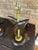 Tasha Heifetz Free Form Walnut and Brass Table Lamps- A Pair. For Sale - Image 9 of 9