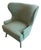 Custom Stewart Furniture Wingback in Thibaut Fabric For Sale