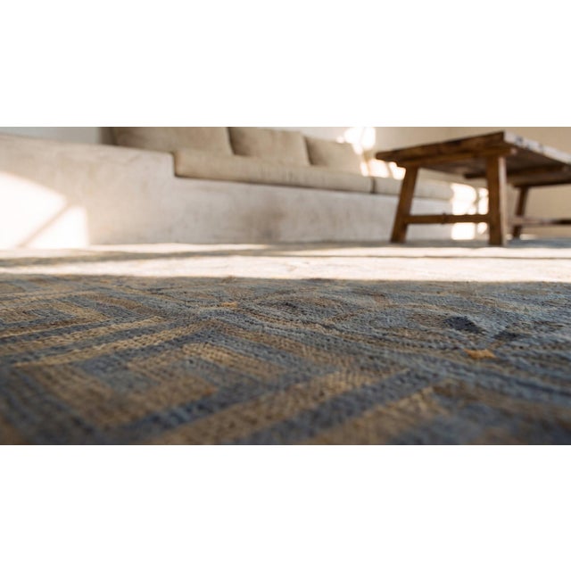 Elegant Rich in Traditional Charm Antique Indian Flat-Weave Cotton Dhurrie Rug For Sale - Image 14 of 15
