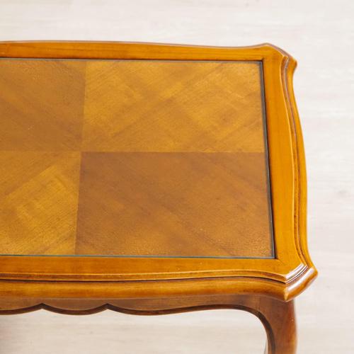 French Side Table with Glass Top For Sale - Image 9 of 12