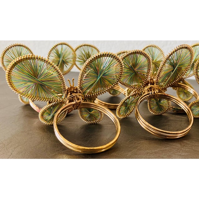 Artfully Chic Late 20th-Century Butterfly-Shaped Napkin Rings - Set of 8 For Sale - Image 16 of 18