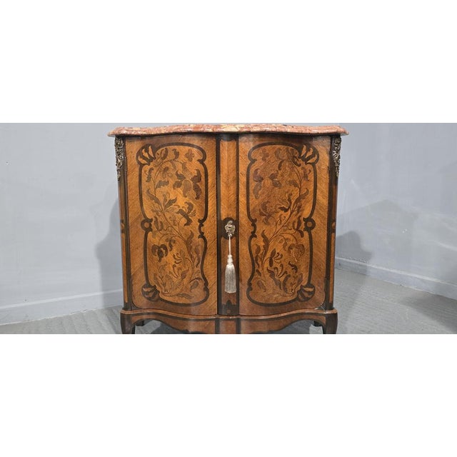 French Louis XV Marquetry Cabinet, 1880 For Sale - Image 9 of 17