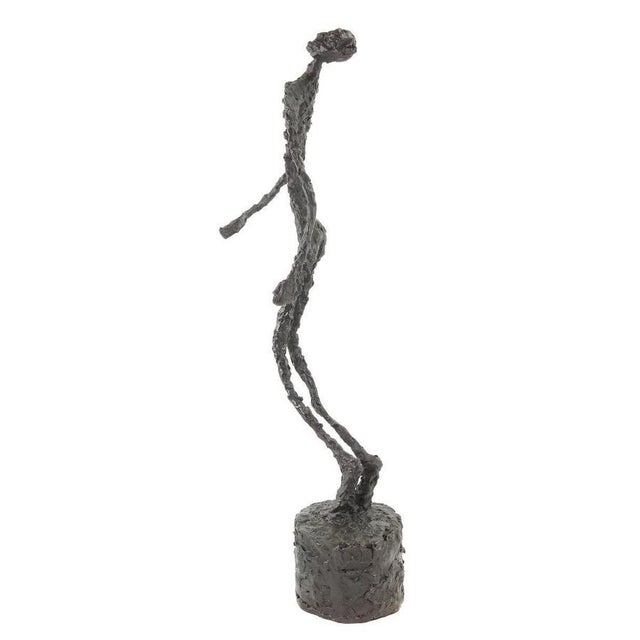 Modern Dark Patinated Falling Man Sculpture, Bronze For Sale - Image 4 of 11