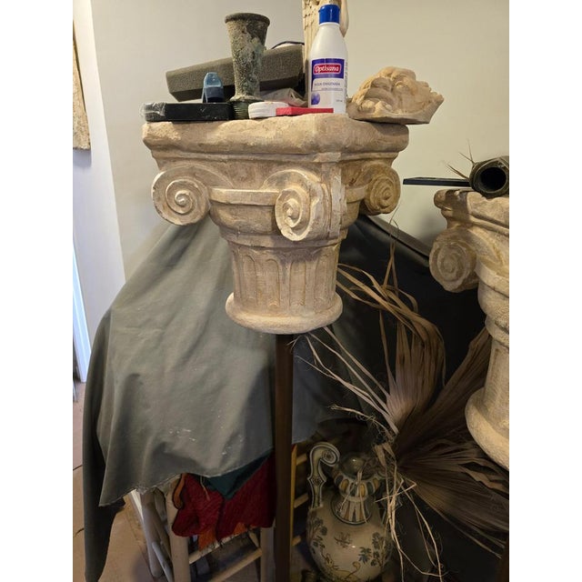 Romanesque Decorative Capitals in Terracotta, 1950s For Sale - Image 3 of 11