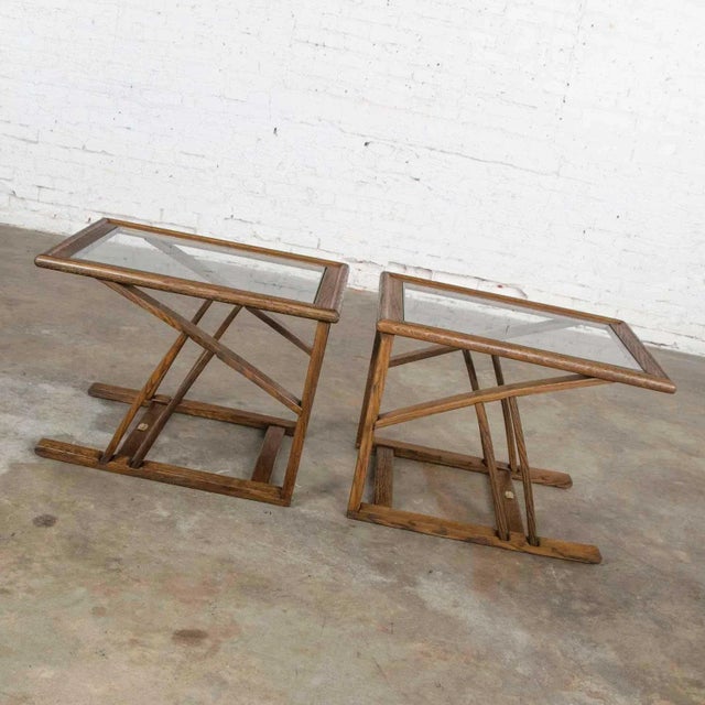 Vintage StavOak End Side Tables From Jack Daniels’ Barrel Staves by Jobie G. Redmond 1981 - A Pair For Sale - Image 6 of 13