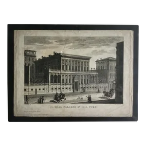 Antiquarian Engraving, Palazzo D’ Oria Tursi, Early 19th Century