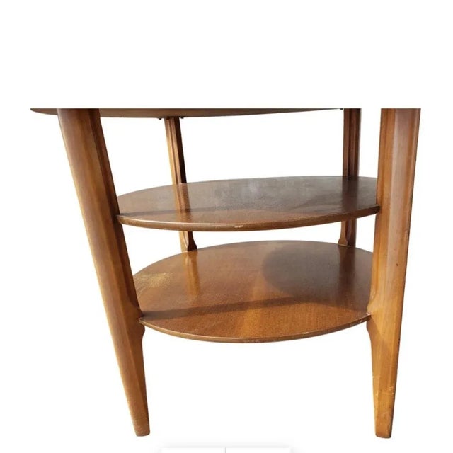 Wood Mersman Furniture 3 Tier Teak and Formica Top Side Table, Circa 1960s For Sale - Image 7 of 11