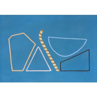 Amanda Andersen, Wireframe Blue Candy, 2020, Gouache & Acrylic on Paper For Sale