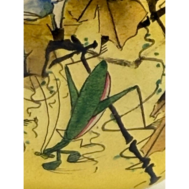 Beautifully Painted Inside Painted Snuff Bottle With Praying Mantis and Grasshoppers For Sale - Image 12 of 16