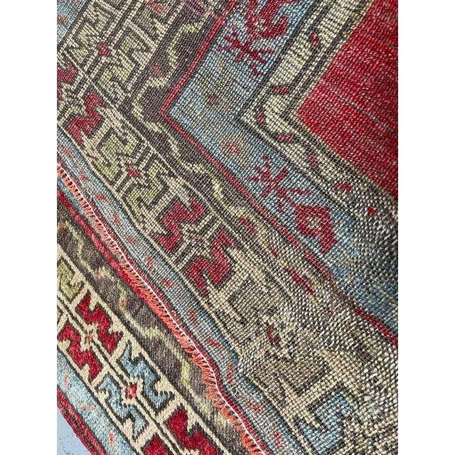 1920s Handmade Antique Turkish Anatolian Prayer Rug. 3'0" X 4'2" For Sale - Image 5 of 5