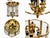 Beautiful vintage ceiling light featuring a solid brass frame and clear curved glass panels. Perfect for a hallway,...