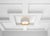 Transitional Kate Spade New York for Visual Comfort Signature Bryce Medium Flush Mount in White & Gild with Frosted Acrylic Diffuser For Sale - Image 3 of 4