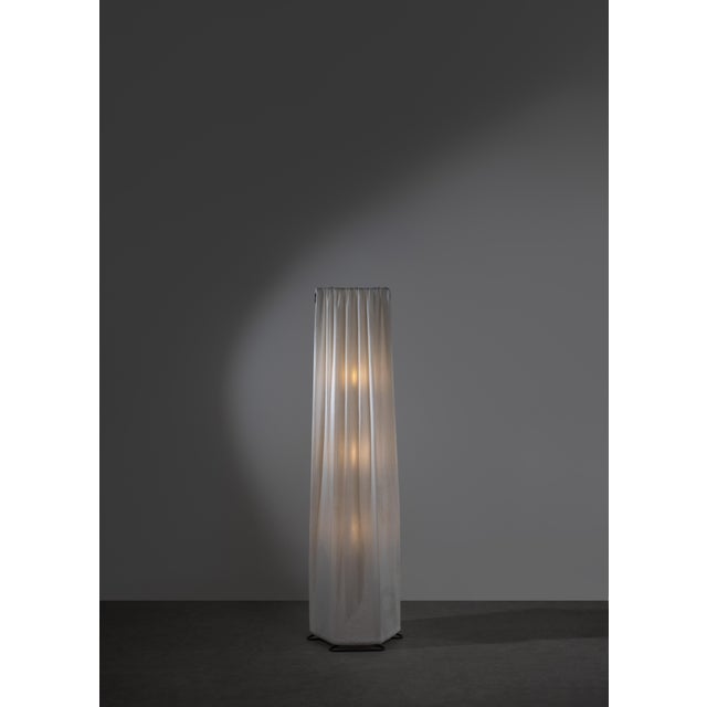 Rare floor lamp by afra & tobia scarpa "katia" for flos. Made in italy in 1970s. The painted metal frame of this sought-...