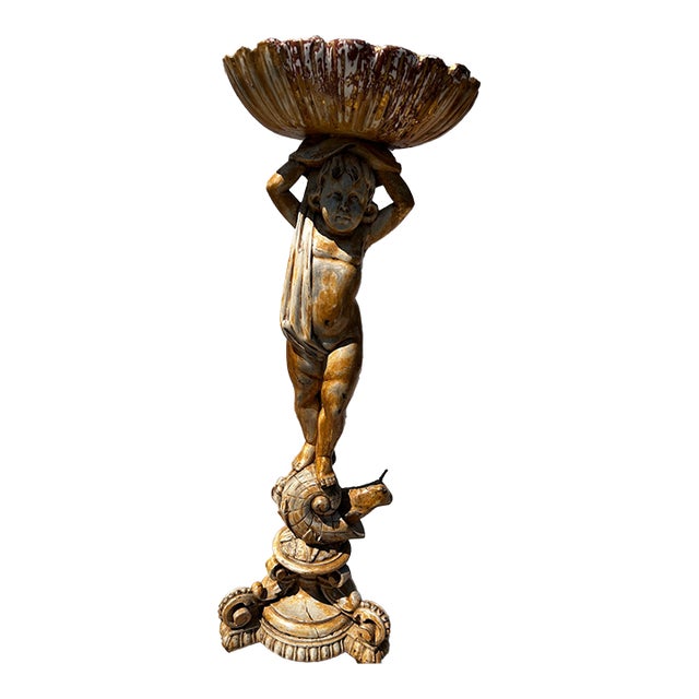 Large Antique Venetian Hand Carved Sculpture For Sale