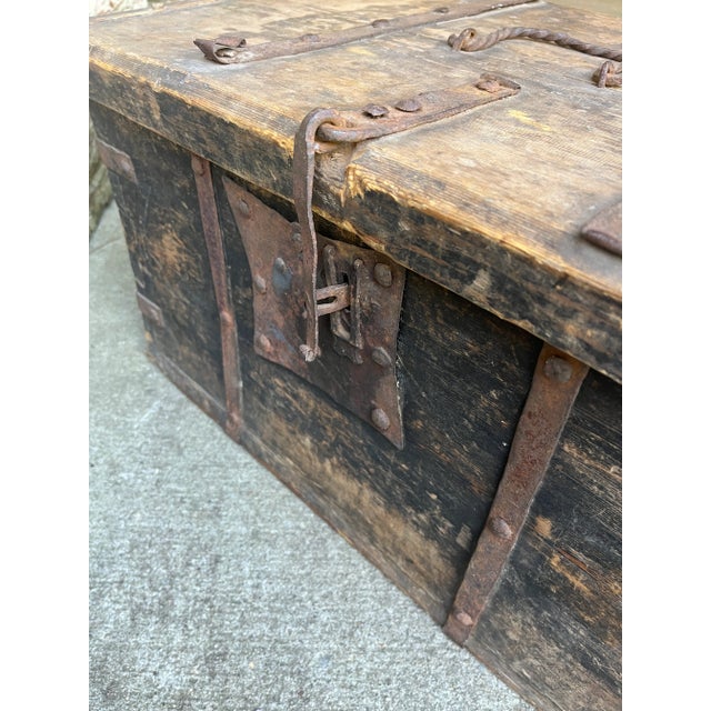 Brown Mid 18th Century Swedish Wooden Box For Sale - Image 8 of 11