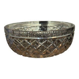 Waterford Killeen Diamond Cut Crystal Bowl - Large 9.75" Centerpiece For Sale