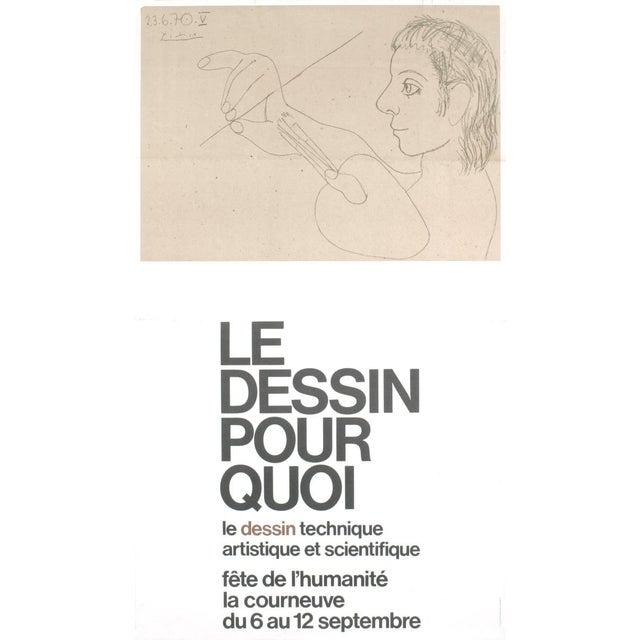 Artist: Pablo Picasso Title: Le Dessin Pour Quoi Year: 1973 Signed: No Medium: Offset Lithograph Paper Size: 43 x 27...