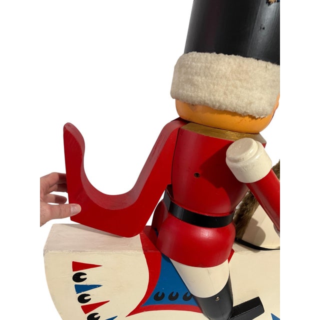 Unknown, Vintage Huge German Folk Art Wood Sculpture Rocking Horse Erzgebirge Reiterlein For Sale - Image 18 of 18