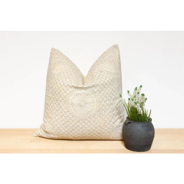 Celebrate the feminine with the handmade filanan hand stitched pillow cover. This ornate textile is cotton based and...