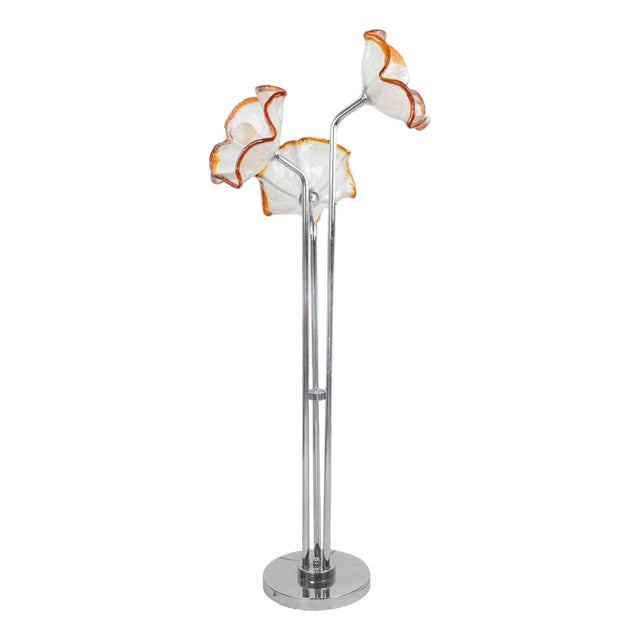 Vintage Murano Glass Floor Lamp by Toni Zuccheri, Italy For Sale