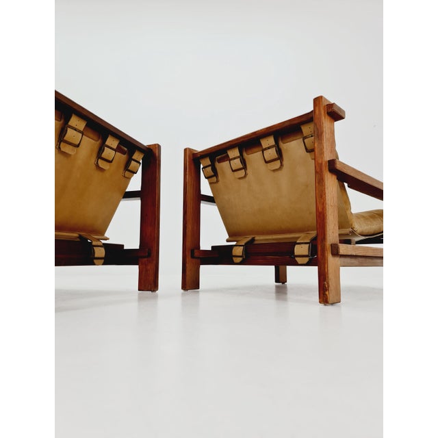 Mid-Century Lounge Chairs and Coffee Table in Leather and Wood by Carl Straub, Germany, 1960s, Set of 3 For Sale - Image 14 of 18