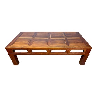 Mid Century Modern Walnut Parquet Coffee Table by Heritage For Sale