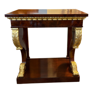 Antique English Regency Parcel Gilt Console Table