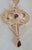Antique Art Nouveau Gold Amethyst & Garnet Pendant Necklace, 1900 For Sale - Image 3 of 12