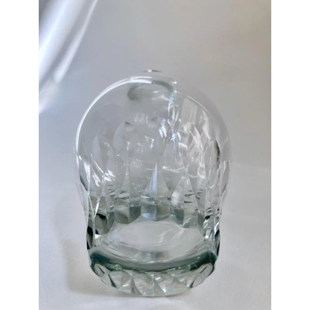 Mid 20th Century Krosno Clear Crystal Decanter With Ball Stopper For Sale - Image 11 of 13